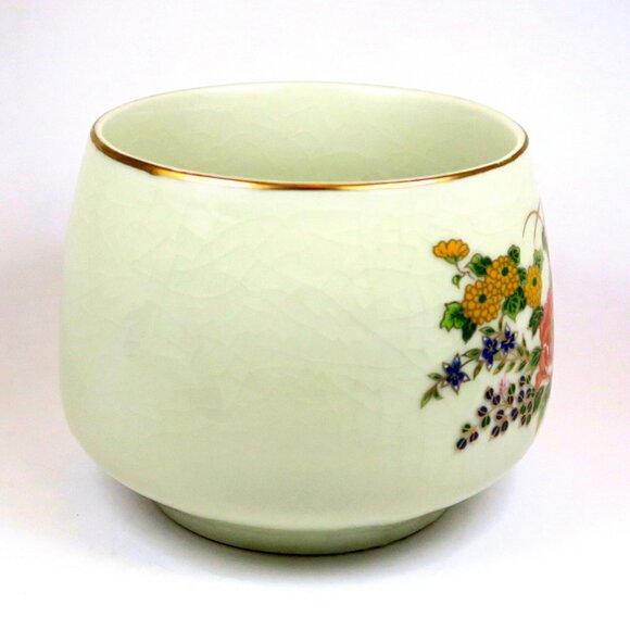 Vintage Enesco Japan Porcelain Bowl – Gold Trim, Floral Motif, 1940s–50s - Picture 4 of 6